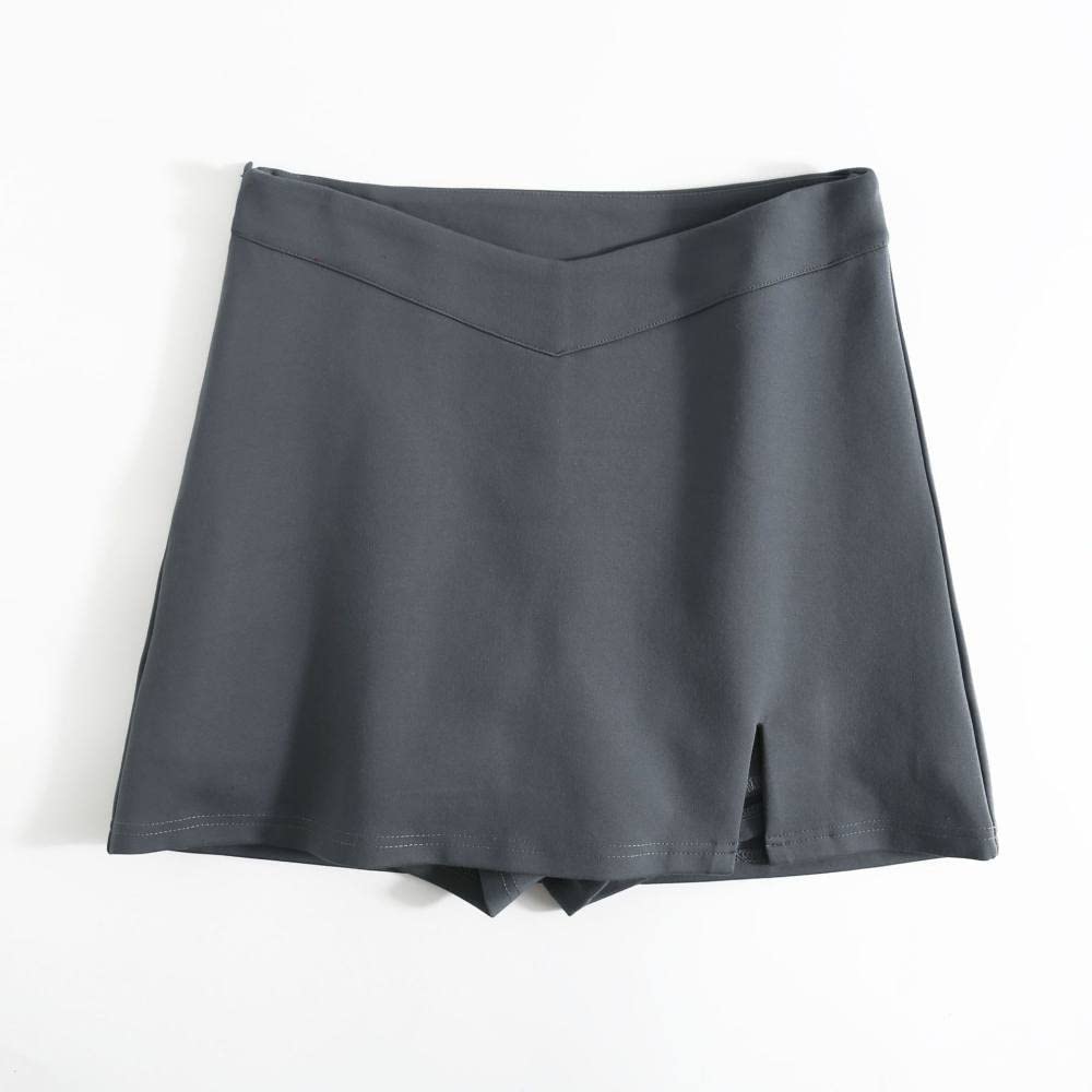 Gonne A Ruota,Minigonna Da Donna Vita Alta A V Sexy Spacco Laterale Gonna Avvolta Sui Fianchi Tinta Unita Con Cerniera Estate A-Line Increspato A Strati Con Pantaloni Gonna Corta Per Ragazze Signore