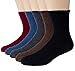 Chalier 5 Paar Kuschelsocken Herren Bettsocken Kuschel Flauschig Weiche Socken Haussocken Warme Dicke Business Herren Socken 42-47(EU) MEHRWEG(Braun)