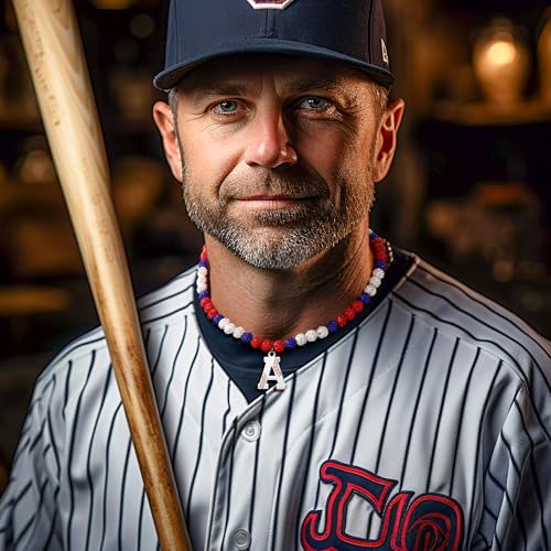 Baseball Necklaces Initial Necklace Baseball Coach Gifts Beaded Adjustable Letter A-Z Bling Baseball Necklace Rhinestone Baseball Accessories Stocking Stuffers for Teens Christmas Jewelry4