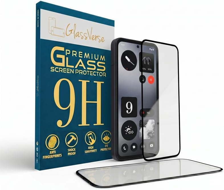 GlassVerse Toughened Oleophobic Tempered Glass For Nothing CMF Phone 1 (PACK OF 1) with Free Installation Kit Full screen Coverage - 6.67 inch