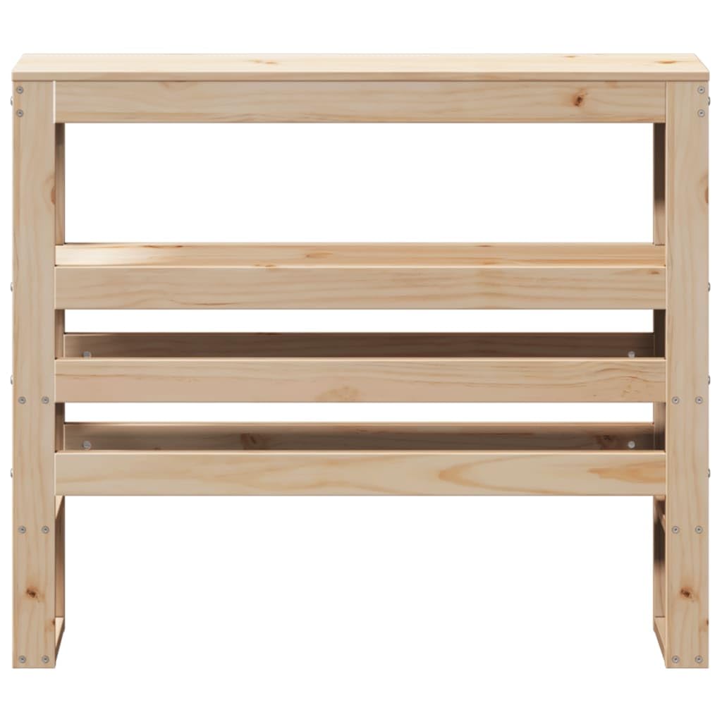 vidaXL Cabecero de Cama con estantes Madera Maciza de Pino 90 cm