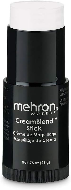 Mehron Makeup CreamBlend Stick, White, 21 g (Pack of 1)