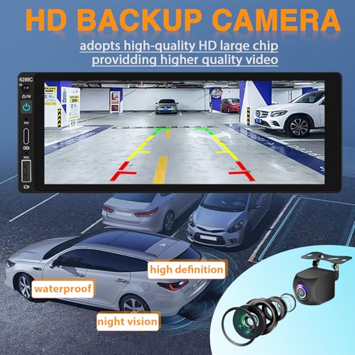 Image of Backup Camera for Car, AHD 1080P Reverse Camera, 170 Wide Angle Universal Back Up Camera for Car Truck Vehicle SUV RV, 2.5mm Jack 4 Pin Waterproof Rear View Camera, Clear Night Vision, 19.7ft