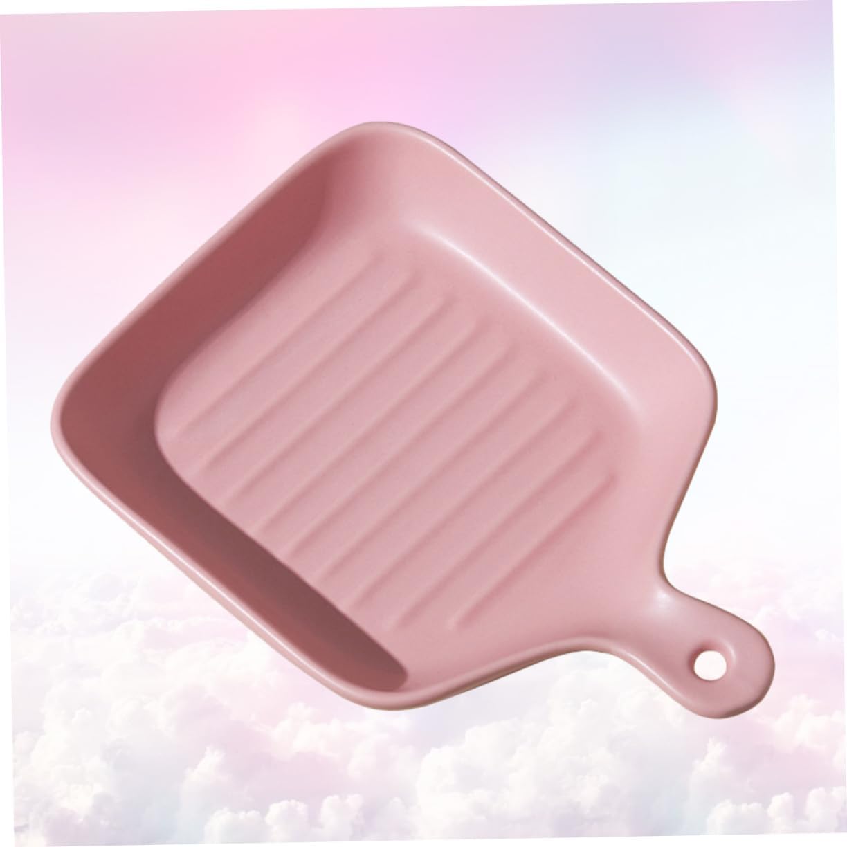 Ceramic Baking Pan with Handle Elegant Ovenware Plate for Kitchen Use Versatile Baking Tray and Dish Rack Smooth Finish and Cookware for Home and Restaurant