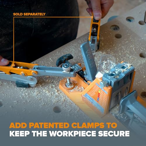 BORA Automatic Pocket Hole Jig with 50 Color-Coated Screws, Auto Adjusting Drill Guide, Pocket Hole Jig Kit for Woodworking - For Materials 1/2 inch to 1 1/2 inch Thick, BR-A170201 image 8