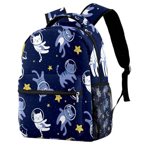 Mochila escolar ergonómica contra el dolor de espalda para niñas con diseño de gatos