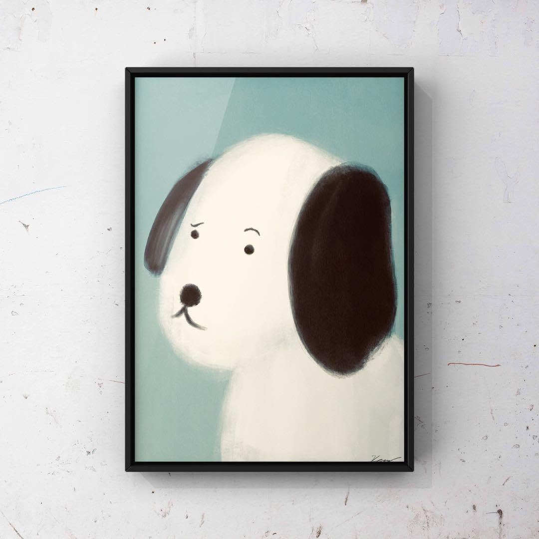 Amazon.co.jp: A4フレーム付きオリジナル アートポスター JACK 犬