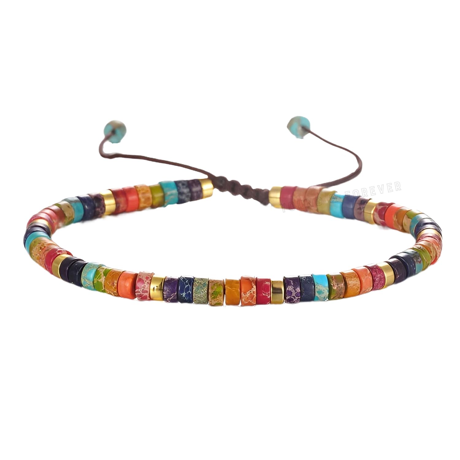 Artisan Semi-Precious Gemstone Bracelet for Women & Girls - 7 Chakra Healing Crystal Jewellery with Heart Locket, Tree of Life & Divine Charms - Ideal Birthday-image-22