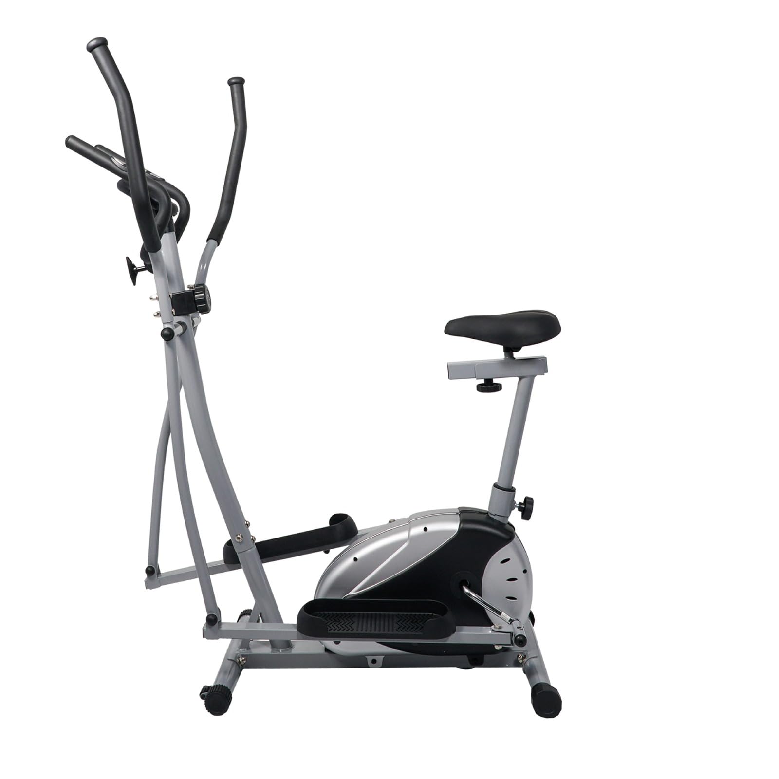 SKY LAND Magnetic Exercise Bike, Elliptical Cardio Fitness Machine for Home with 8-Level Resistance, Adjustable Seat, Digital Monitor & Pulse Sensors – Black/Grey EM-1532SKY LAND Magnetic Exercise Bike, Elliptical Cardio Fitne…