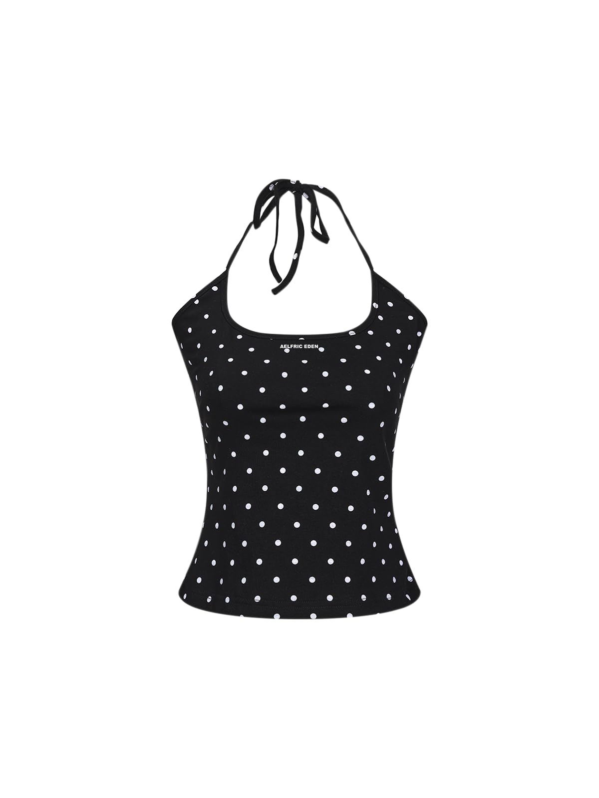 Aelfric Eden Canotta da donna a pois Y2K, top sexy con schiena scoperta, con spalline strette, stile vintage
