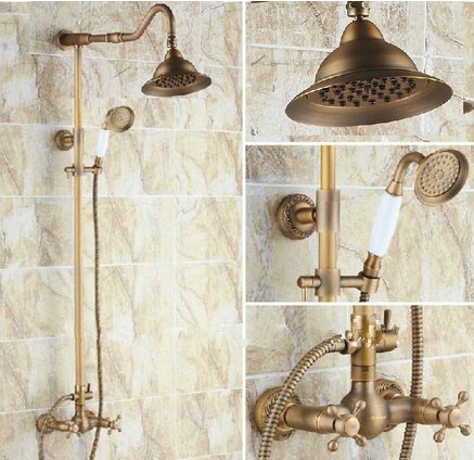 Pommeau de douche double poignée Gowe pour une salle de bain rétro
