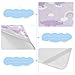Cute Animal Crocodiles Rainbows Pastel Purple Cooling Baby Washable Mattress 28