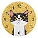 Cat Clock Decorative Wall Clock Non Ticking Silent Wall Clocks for Living Room Bathrooms Decor