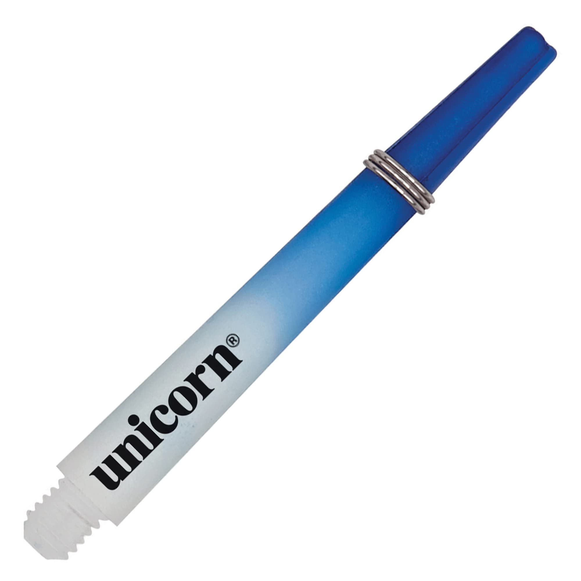 Unicorn Dart Shafts | Gripper 3 Two-Tone | Durable Nylon | Blue & White | 3 Stems | Medium 44.2 mm