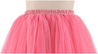 Women A-Line Knee Length 6 Layers Wedding Tulle Petticoat Planning Short Tutu Party Underskirt Crinoline Slip