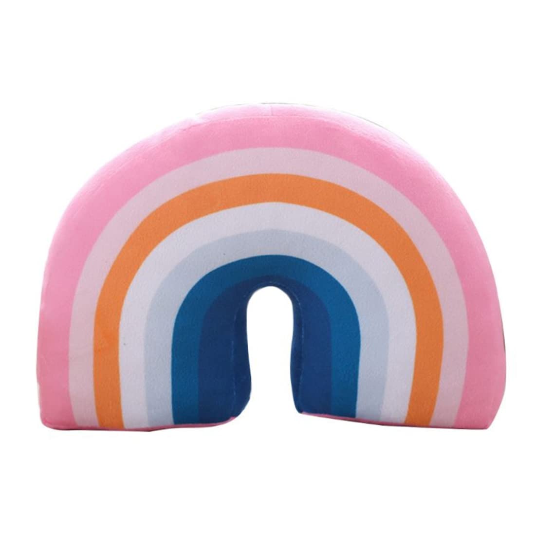 Uanqfegy Rainbow Throw Pillow - Arch-Shaped Decorative Plush Cushion, 13.78 Inch PP Cotton Stuffed for Sofa Chair Bed, As Shown