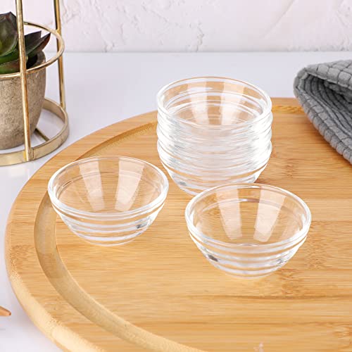 Awleynz 6Pcs 2.3Inch Mini Glass Bowl Pudding Bowls Jelly Cups Small Clear Glass Bowls Dessert Containers Kitchen Mini Prep Bowls Sets(2.3×2.3×1.1In) #TOP5