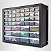 IRIS USA Screw Tool Organizer Small Parts Cabinet, 44-Drawer, Electronics Hardware Nuts and Bolts Plastic Storage Drawers Garage Storage, Stackable Bead Craft Organizer Building Bricks Sorter, Black