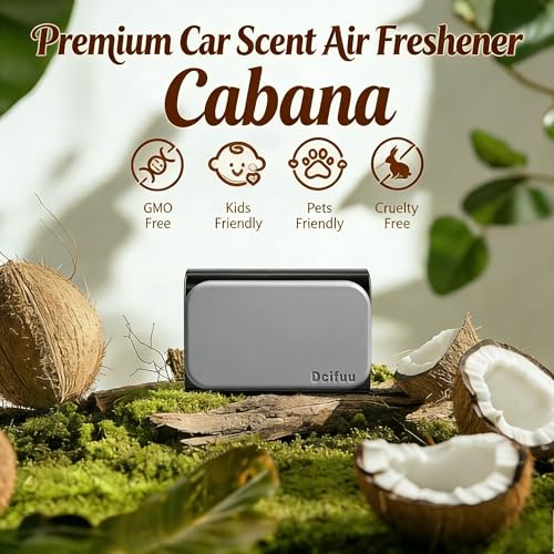 Image of Car Air Freshener - Stone Air Freshener - Car Odor Eliminator - Long Lasting Scent - Car Scent - VISOR CLIP INCLUDED (Cabana)