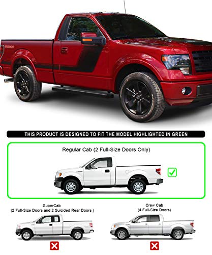 Estrategias laterales APS 5 pulgadas Negro mate para Ford F150 miniatura 4
