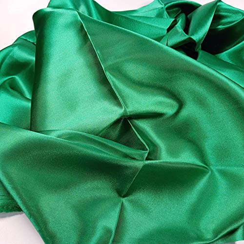 Image of Charmeuse Satin Dark Green Fabric, 60 inch Wide, Silky, for Wedding,Bridal,Decoration, Fashion,Apparel Crafts by 1Yard