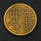 Moneda de entrenamiento de hierro para código morse para entusiastas y estudiantes de radio novatos, adecuada para desarrollar habilidades de comunicación y para dominio del código morse (bronce)