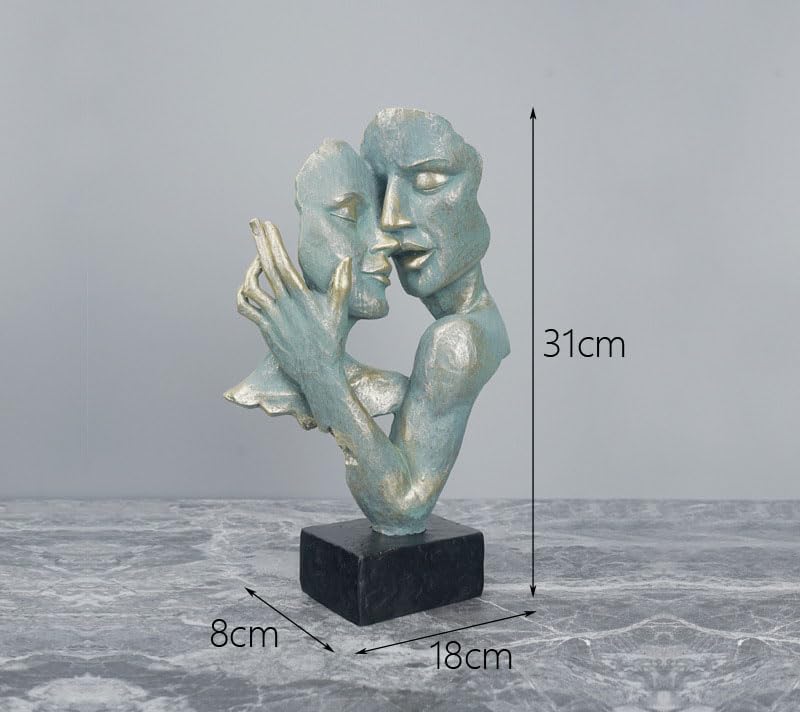 Miniatura 2 de CORIYA Estatua de resina de regalo de arte, estatua de pareja para decoración del hogar, escultura moderna para sala de estar, oficina, mesa,
