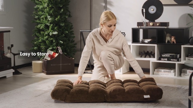 Poltrona Pieghevole 4 In 1, Con Funzione Letto, Cuscino Imbottito, Sedia Rilassante Con Schienale Regolabile A 6 Posizioni, Salvaspazio Per Piccole | Leroy Merlin - 2