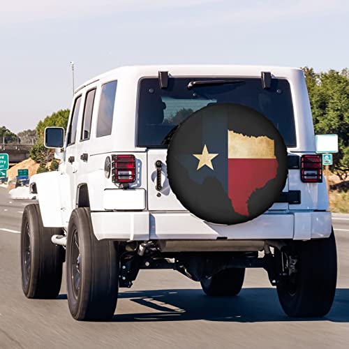 Image of American Texas State Spare Tire Cover Dust-Proof Wheel Tire Cover Fit Trailer, RV, SUV and Many Vehicle 14 Inch