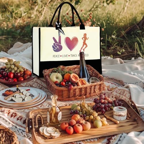 KDXPBZ Sports Canvas Tote - Soccer, Tennis, Softball & Football Gift Bag - Travel & Beach Sports Bag4