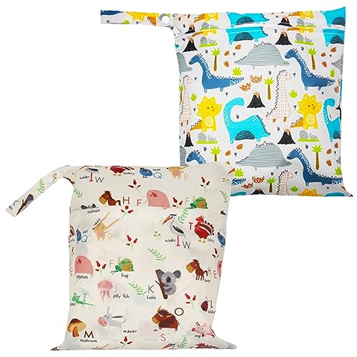 JOCXZI 2 organizadores de pañales Impermeables para bebés-Lavables, Reutilizables,Bolsa húmeda para el Cuidado del día, para Transpirable Organizador de Maquillaje de Colgar, Viajes, Playa