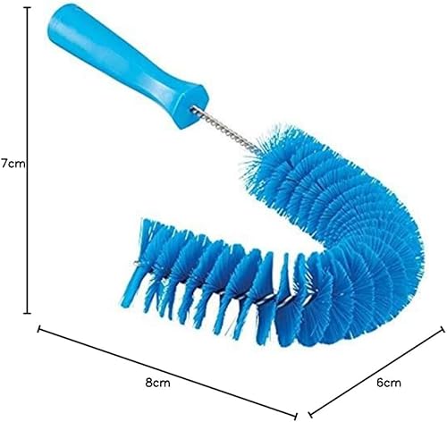 Miniatura 3 de Vikan 53723 Cepillo de gancho, limpiador de tubos, tubos y canalones curvado de 14.17 pulgadas sin BPA, compatible con postes de extensión de Vikan
