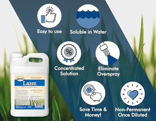 Image of Liquid Harvest Lazer Blue Concentrated Spray Pattern Indicator - 2.5 Gallon- Perfect Weed Spray Dye, Herbicide Dye, Fertilizer Marking Dye, Turf Mark and Blue Herbicide Marker