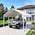RITERYIFER Heavy Duty 10x20 FT Carport - Galvanized Steel Metal Carport for 2 Cars, Lean-to Canopy Kit, Multi-Use Outdoor Protection Tent for Vehicle, Boat, Tractor & Storage Shelter