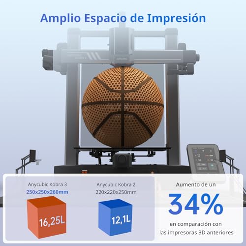 Impresora 3D ANYCUBIC Kobra 3: Multi-Color Printing, Alta Velocidad FDM, Volumen de Impresión 250x250x260mm - Fernando Cortés