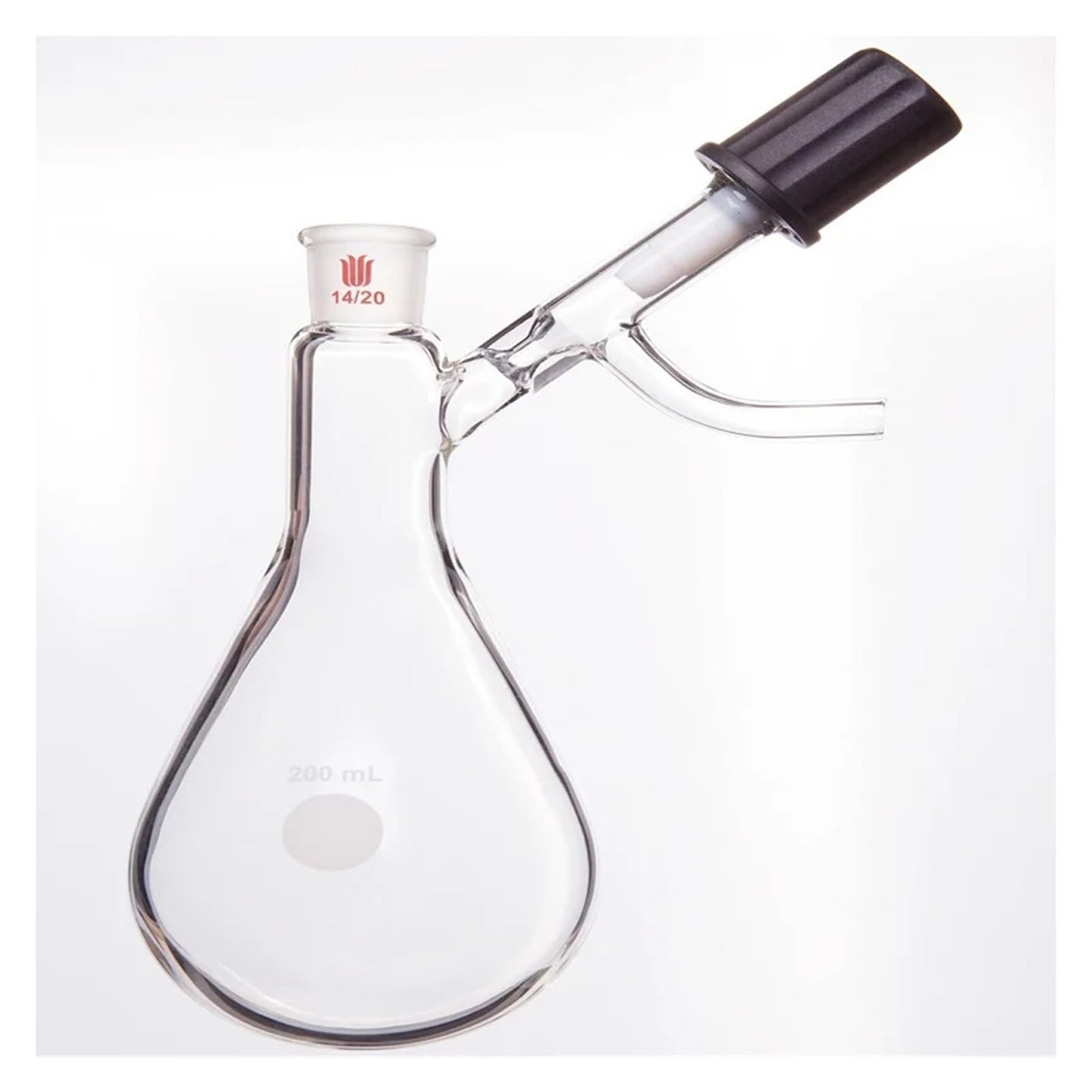 Reaktions-Auberginenflasche, 4-mm-Hochvakuum-PTFE-Ventil, KOLBEN, MODIFIZIERTES SCHLENK-Rohr, Borosilikatglaskolben, F90(100mL-F909100H)