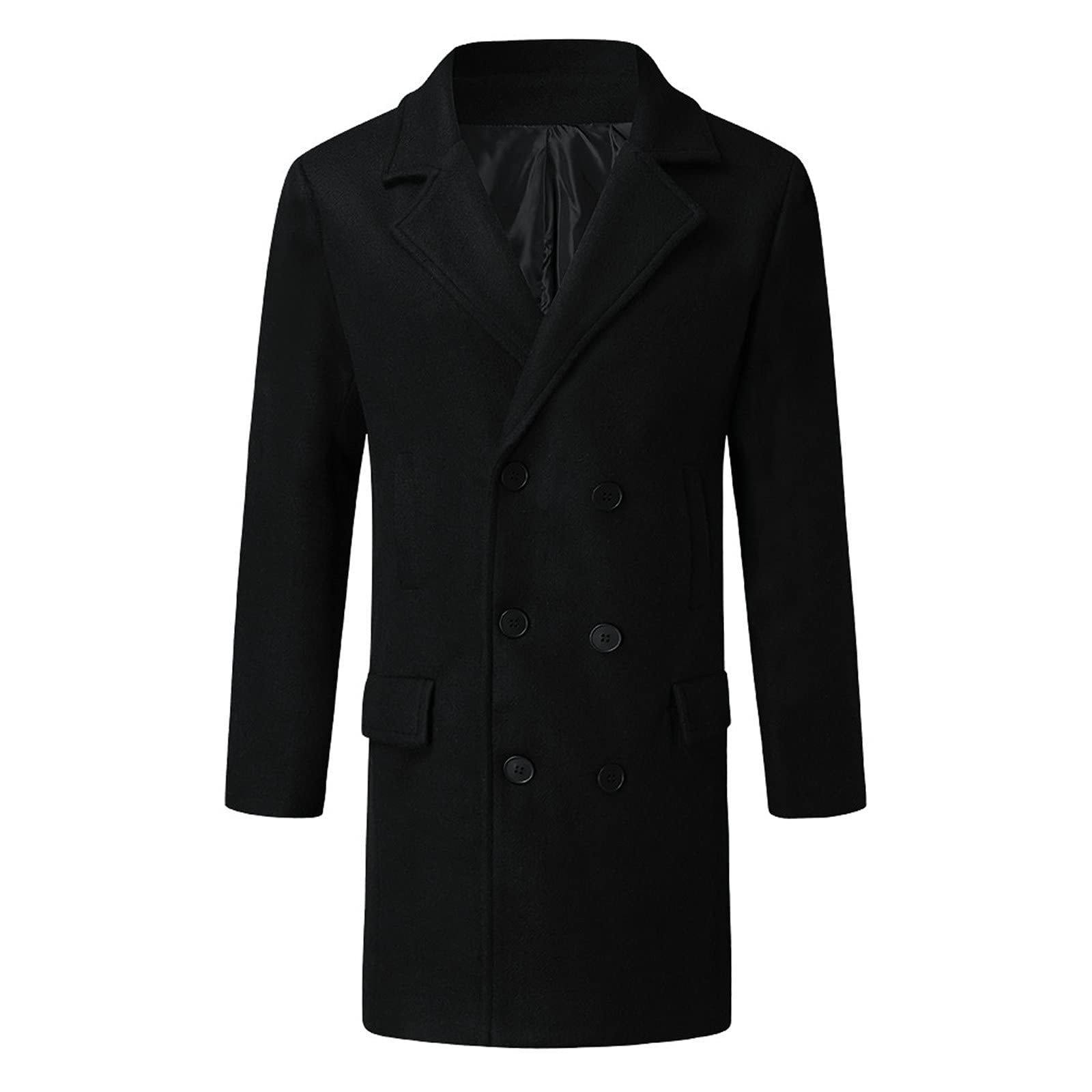 Soprabito Uomo Parka Impermeabile Vintage Trench Classico Business Taglie Forti Giacca a Vento Cappotto di Lana Invernale Autunno Elegante Doppiopetto Slim Fit Lungo