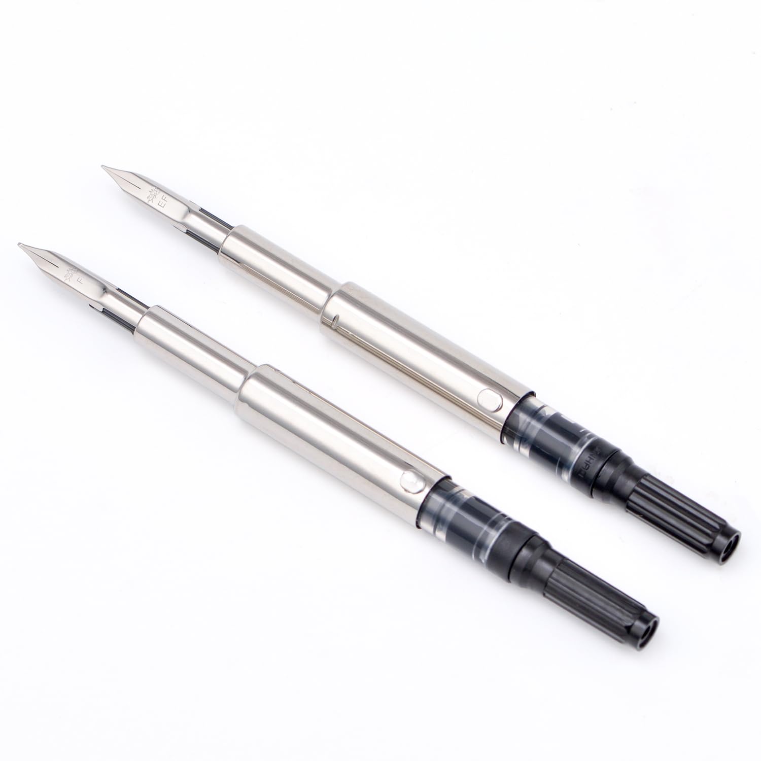 2 PCS Jinhao 10 Fountain Pen Iridium Stainless Extra Fine & Fine Nib Section for Replacement with 5.5mm Diameter Ink Converter