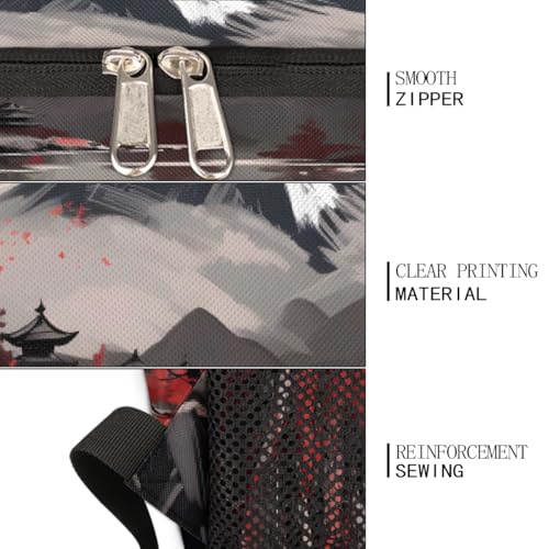 Japanses Fuji Moutain Cherry Blossom School Backpack for Boys Girls Women Men Lightweight Laptop Casual Daypack Rucksack Backpacks Book Bag3