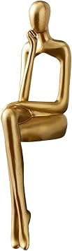 Modern Thinker Resin Statues Abstract Body Art Sculpture Collection Dresser Office Home Decoration Birthday Gift Think 5x9x23cm
