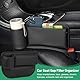 Supaway Auto Sitz Aufbewahrungsbox Auto Seiten Taschen Organizer PU Seitentaschen Organizer Vorne mit Getränkehalter und USB-Ladeloch für Handys, Geldbörse, Karten, Münz, 1 Stück