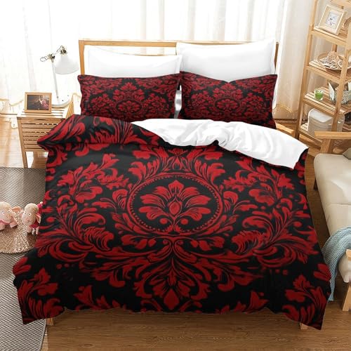 Parure de lit housse de couette 3D effet microfibre ornée 140x200
