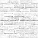 Faux Brick Wallpaper, H2MTOOL Removable Self Adhesive White Gray Contact Paper for Home Decor (17.7” x 78.7”, White Grey)