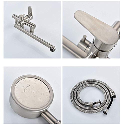Ensemble de robinet de douche double fonction en chrome brillant durable