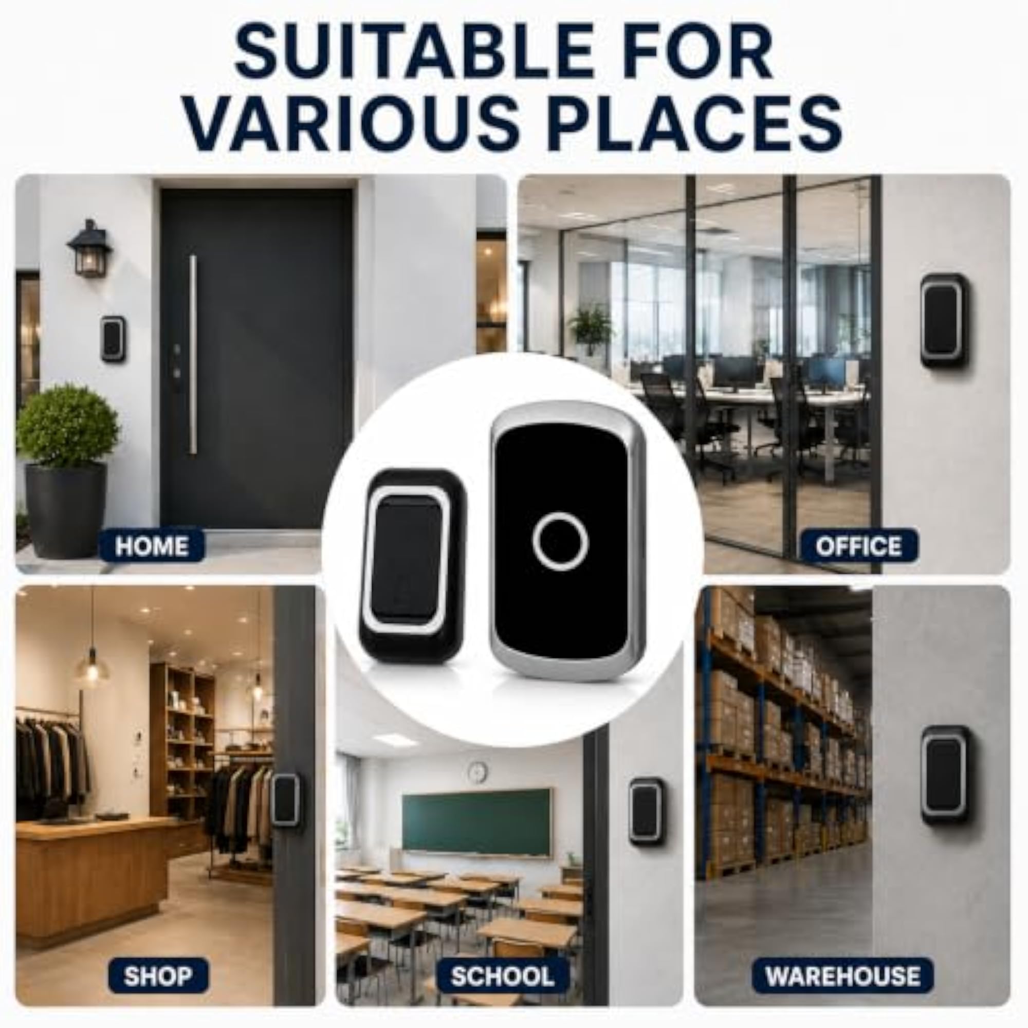Wireless Doorbell Kit, Waterproof & Operated