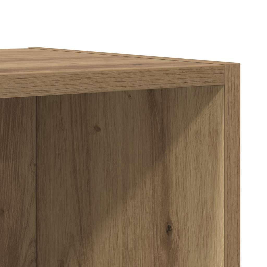 TV-Schrankset 2-teilig, Artisan-Eiche, 37x37x72 cm, Holzwerkstoff, Wandmontage, Lowboard für Wohnzimmer, Media Center, Stauraum