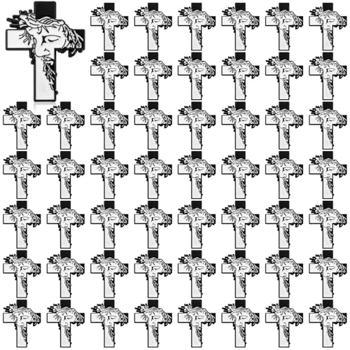 50 Pcs I Love Jesus Religious Lapel Pins Christian Enamel Bible Verses Pins Badges Bulk Metal Badge Brooch Inspiration Enamel Lapel Set for Appreciation Father's Day Gifts