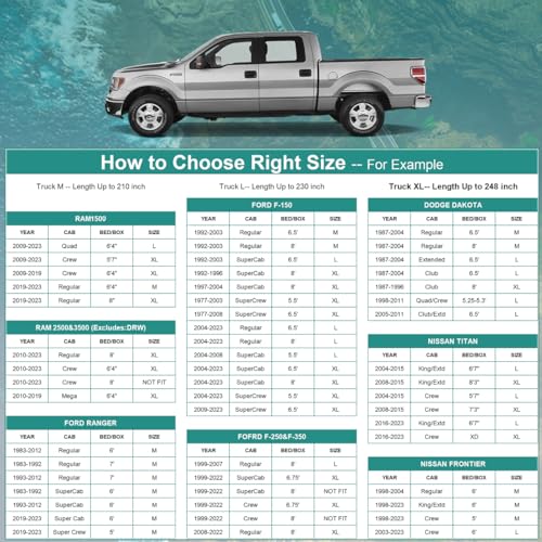 Image of GUNHYI Pickup Truck Cover - Waterproof All Weather, 6 Layer Heavy Duty, Universal Fit Ford F150, Chevy Silverado, GMC Sierra, Dodge Ram 1500 Extended /SuperCrew Cab (Up to 248 inch)