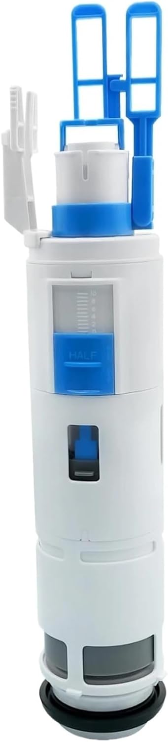 Concealed Toilet Flush Valve Replacement Model Dual Push Button Compatible with One-Piece Parts
