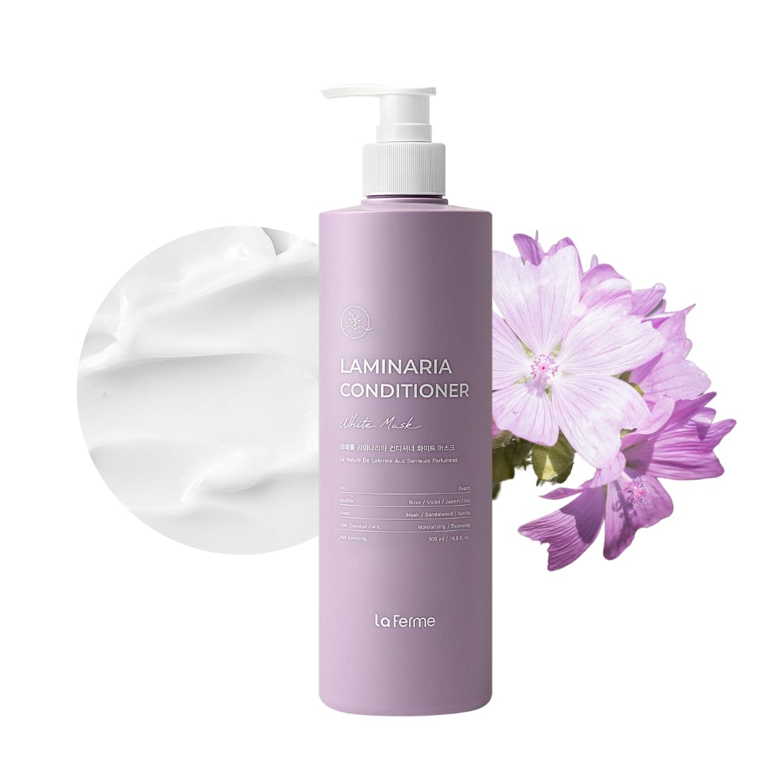 laferme Laminaria Damaged Hair Care Conditioner with Organic ingredient, Smoothing for Anti-Frizz, Hydrating & Moisturizing, Sulfate & Paraben Free,
